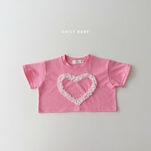 Load image into Gallery viewer, Lace Heart Crop Tee
