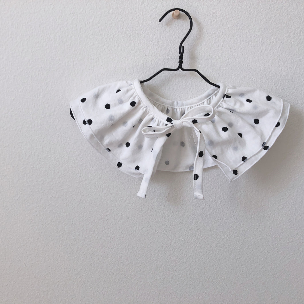 Frill Dot Cape - White